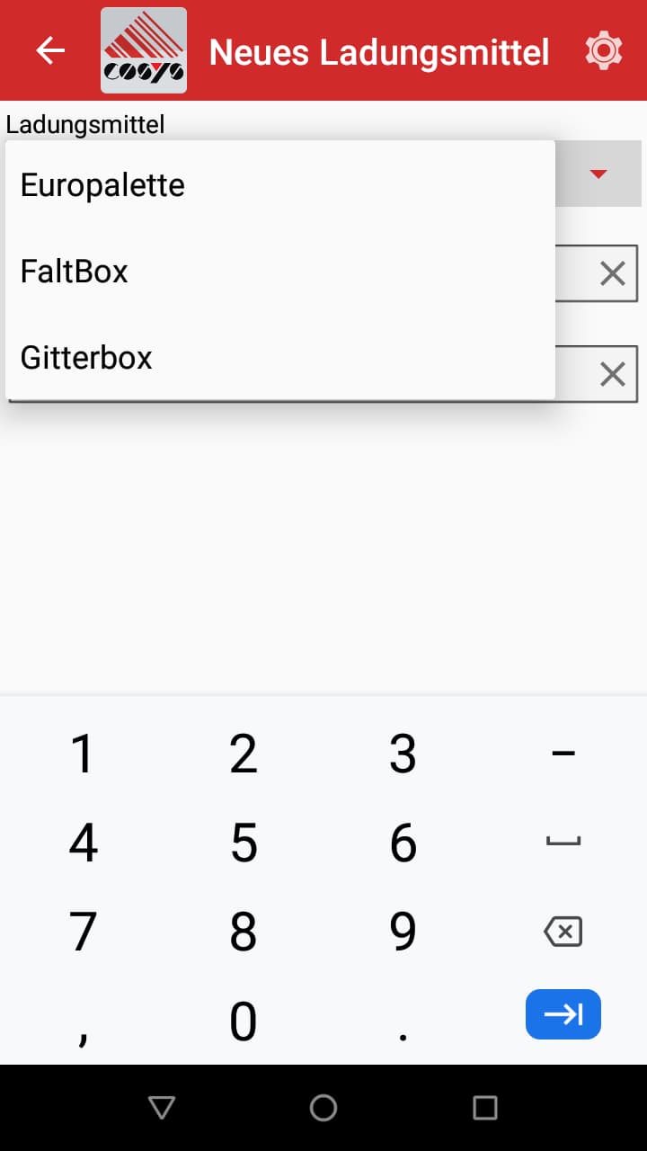TMS Software Ablieferscannung Lademittel