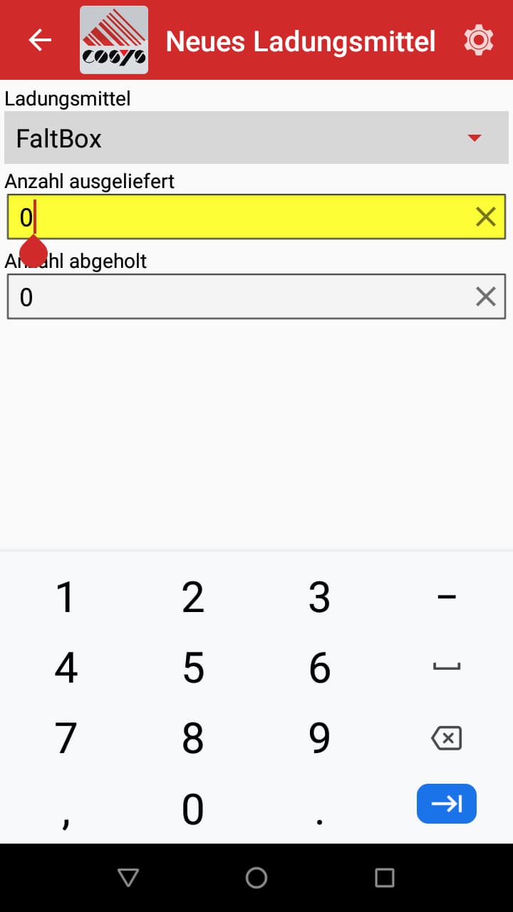 TMS Software Ablieferscannung Lademittel
