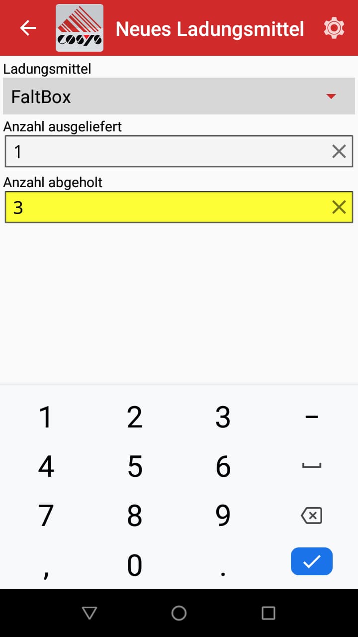 TMS Software Ablieferscannung Lademittel