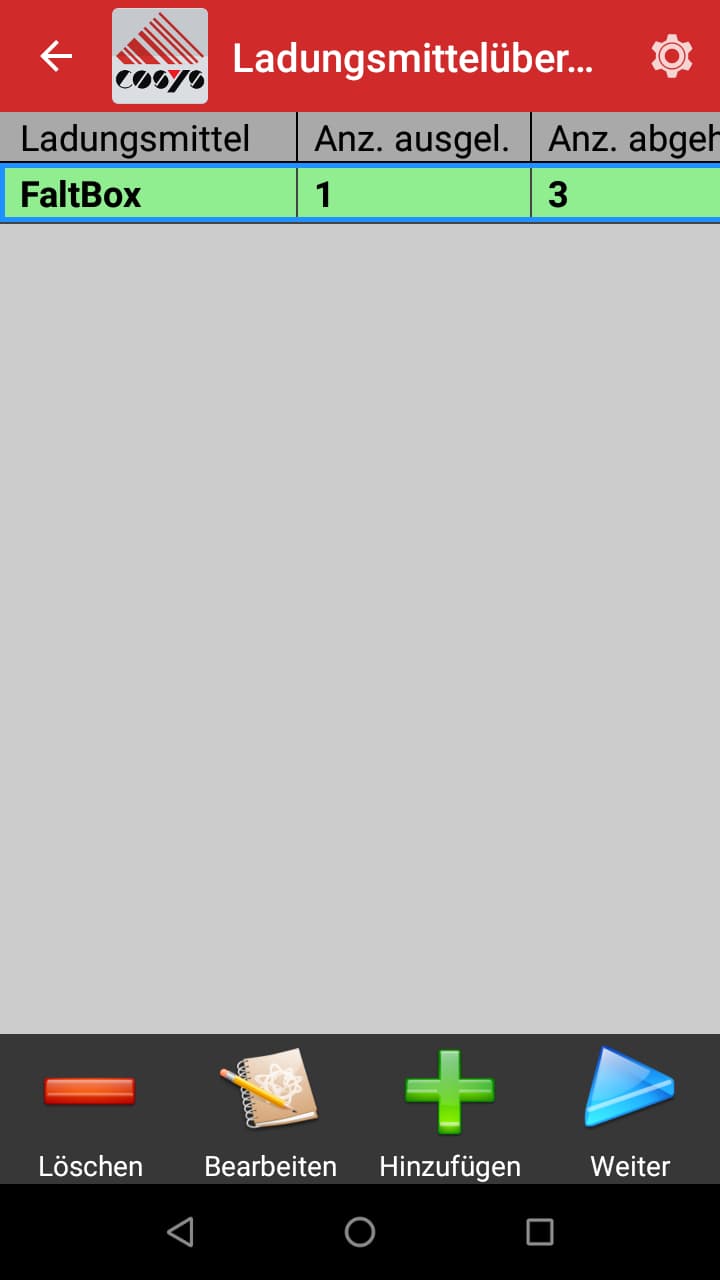 TMS Software Ablieferscannung Lademittel