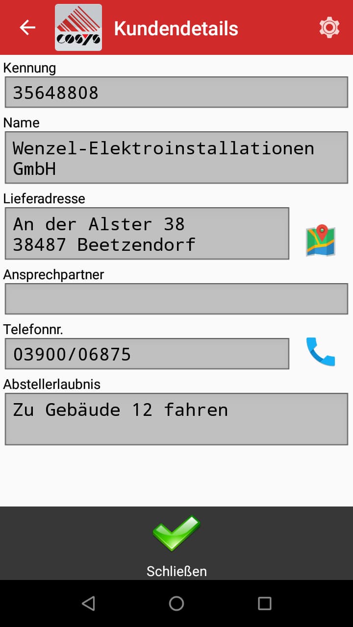 TMS Software Tourenübersicht