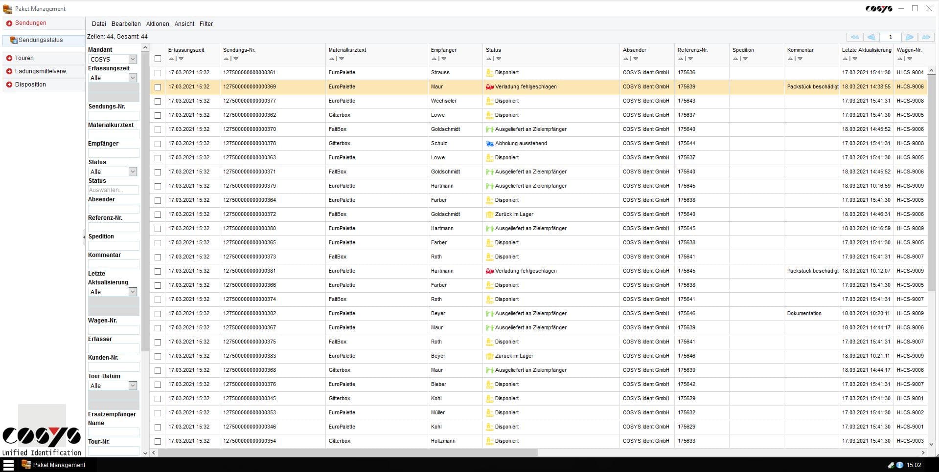 COSYS WebDesk Transport COSYS WebDesk Transport