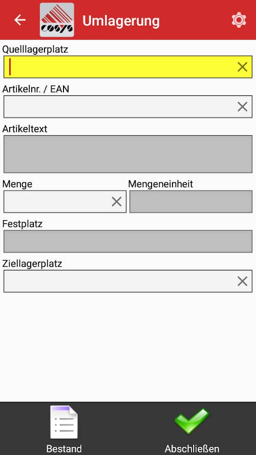 Lager – Umlagerung