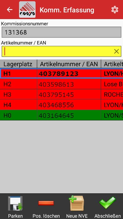 Lager – Kommissionierung