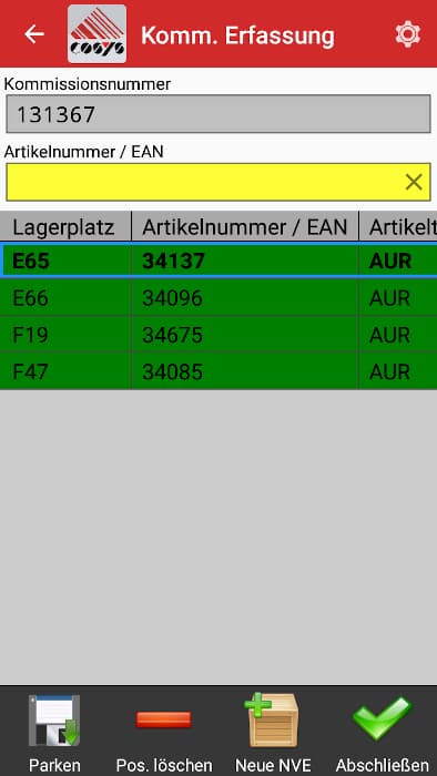 Lager – Kommissionierung