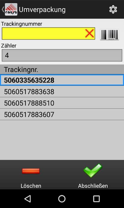 Umverpackung Aggregation Tabak Track and Trace