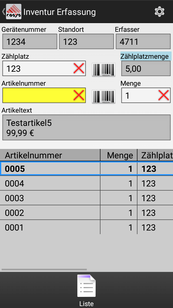 COSYS Cloud Inventur App COSYS Cloud Inventur App