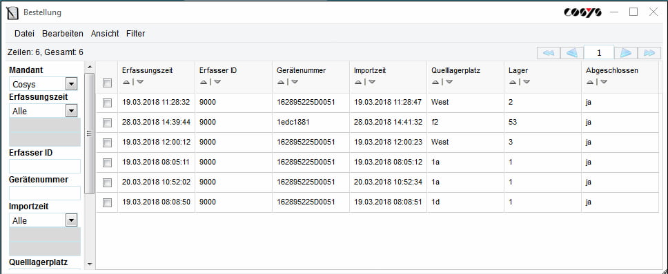Kanban Bestellung Verwaltung COSYS WebDesk