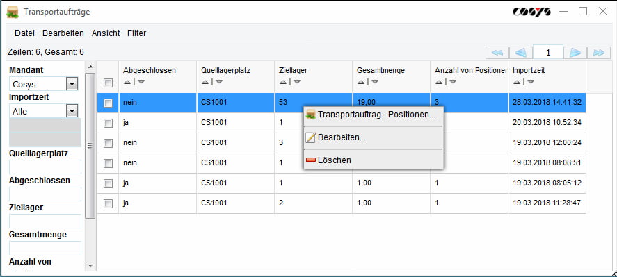 Kanban Bestellung Verwaltung COSYS WebDesk