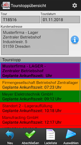 Touren Ablieferscannung Mobile Datenerfassung