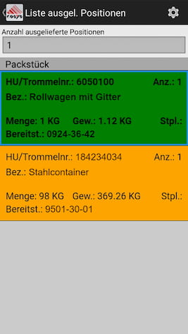 Auslieferung Ablieferscannung Mobile Datenerfassung