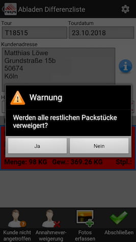 Auslieferung Ablieferscannung Mobile Datenerfassung