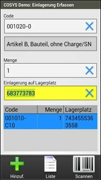 Android MDE Einlagerung Android MDE Einlagerung