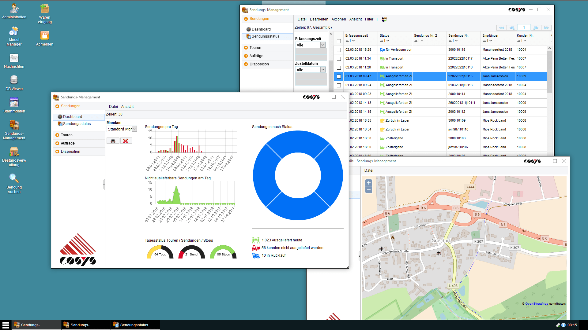 Dashboards zur Sendungsverwaltung Dashboards zur Sendungsverwaltung