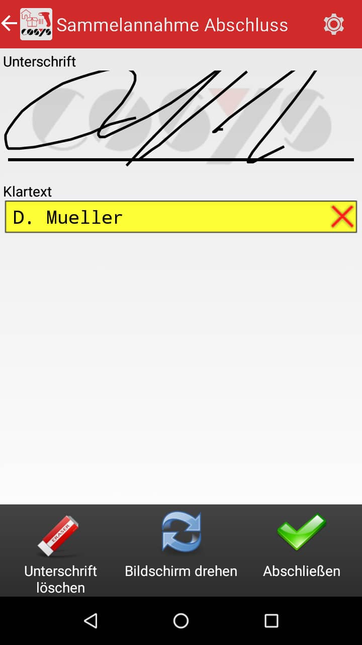 Wareneingang Artikelübersicht Android Software von COSYS Wareneingang Artikelübersicht Android Software von COSYS