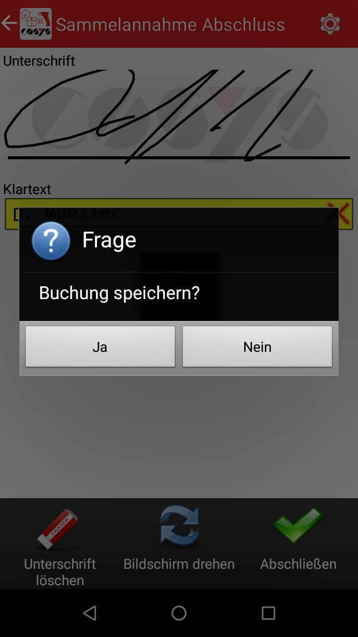 Wareneingang Artikelübersicht Android Software von COSYS Wareneingang Artikelübersicht Android Software von COSYS
