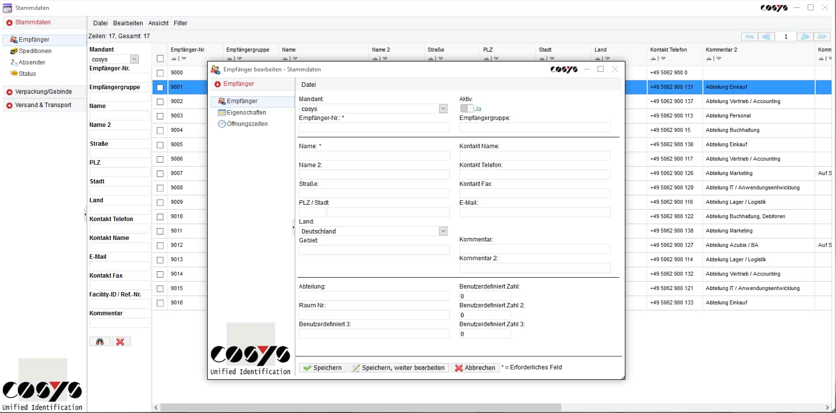 Inhouse Logistik Paket Management Sendungsübersicht Inhouse Logistik Paket Management Sendungsübersicht