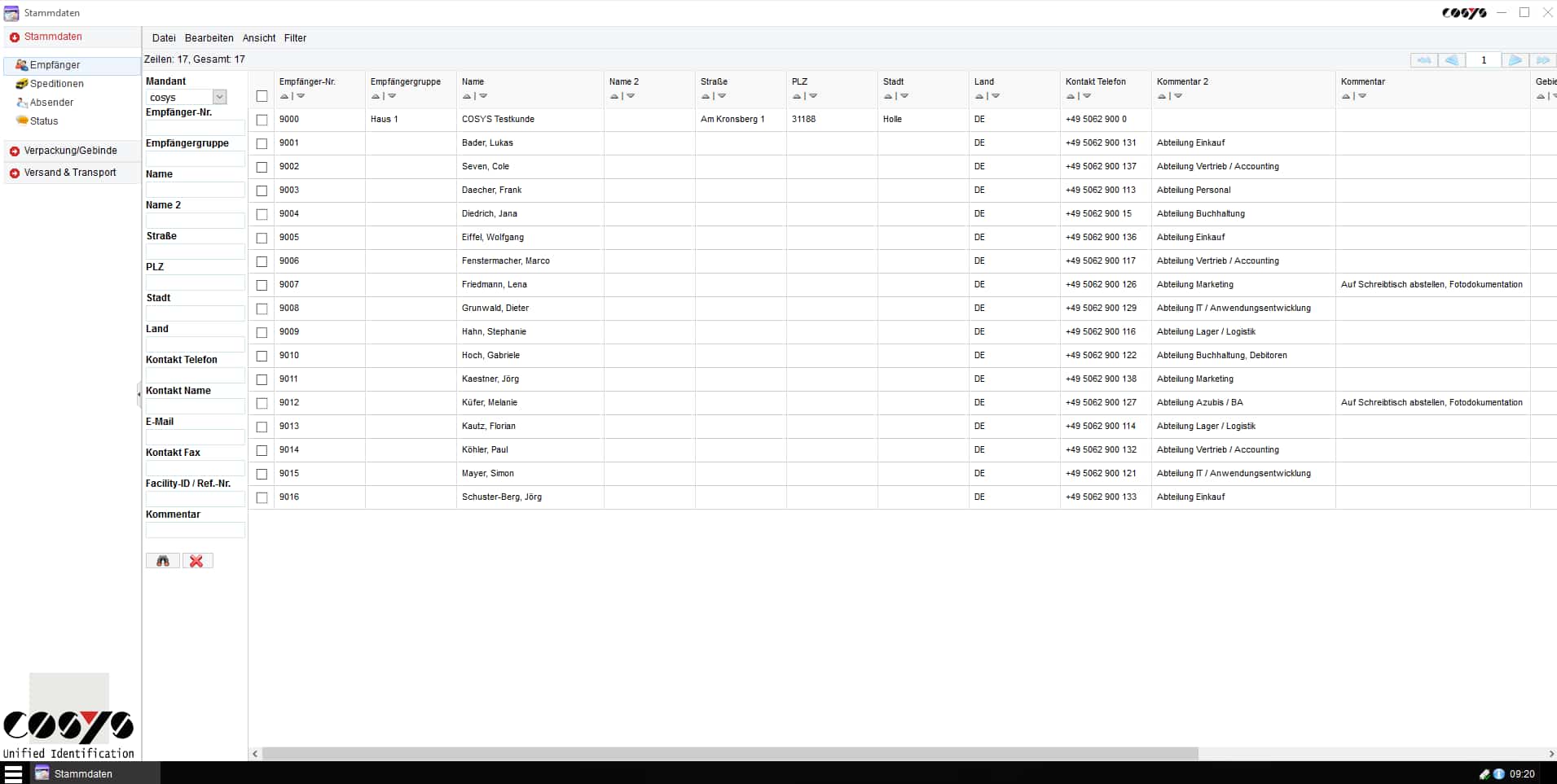 Inhouse Logistik Paket Management Sendungsübersicht Inhouse Logistik Paket Management Sendungsübersicht