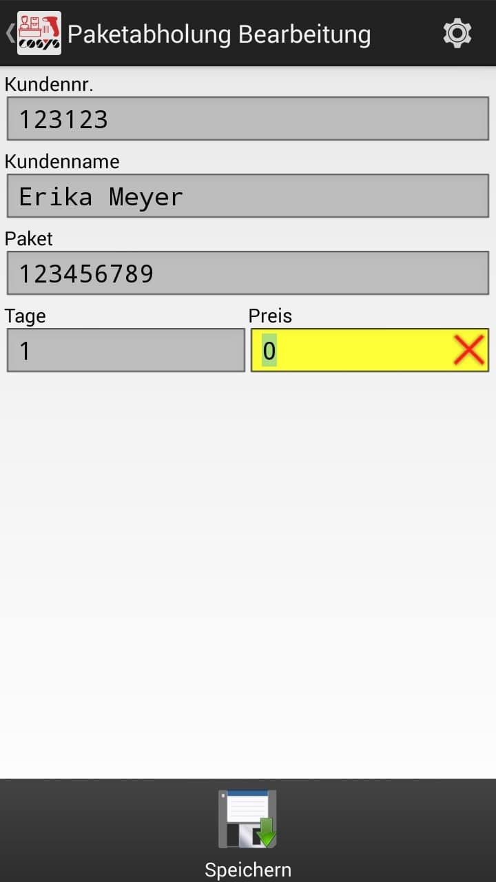 Wareneingang Artikelübersicht Android Software von COSYS
