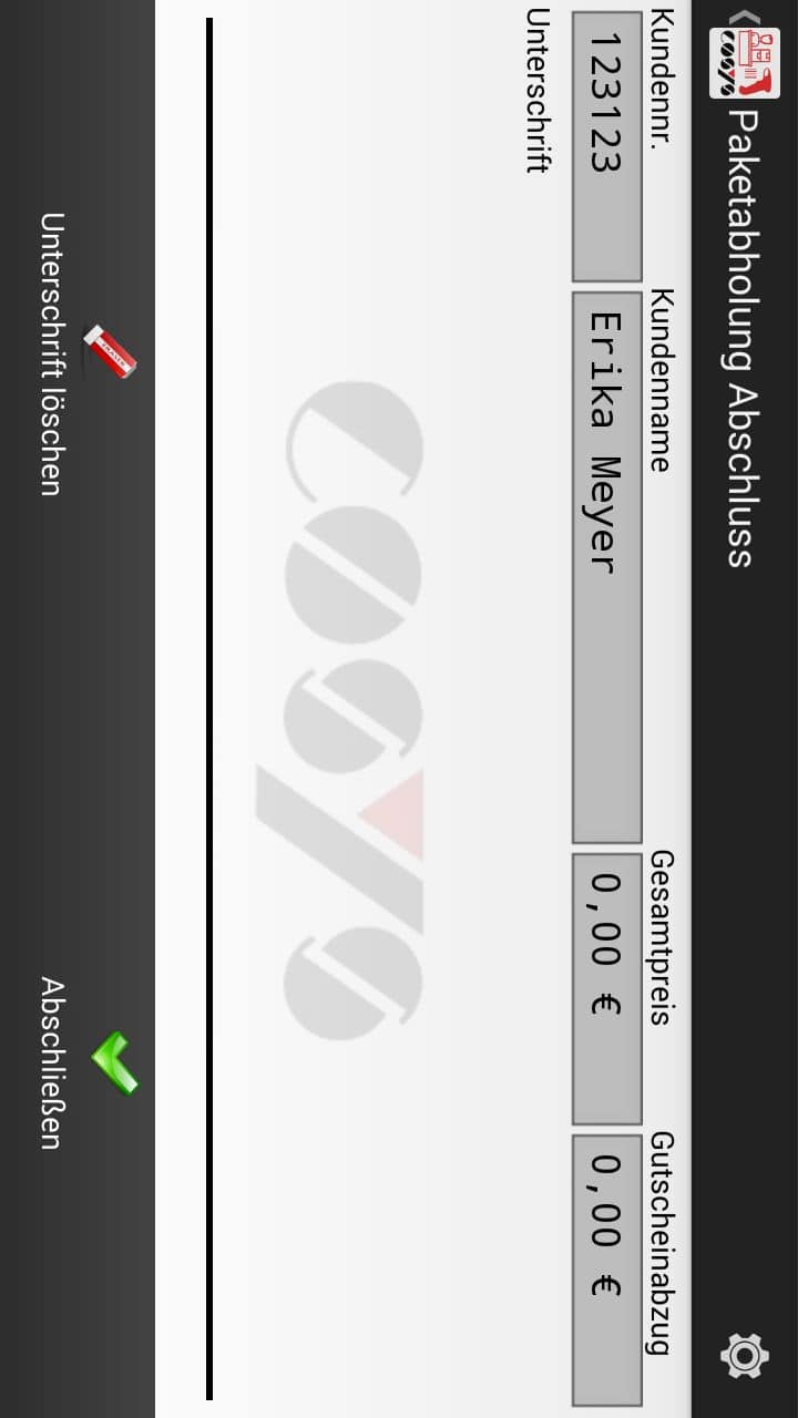 Wareneingang Artikelübersicht Android Software von COSYS