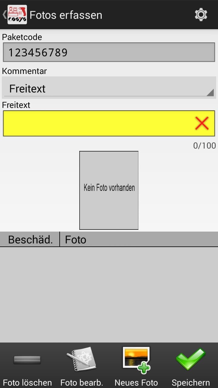 Wareneingang Artikelübersicht Android Software von COSYS
