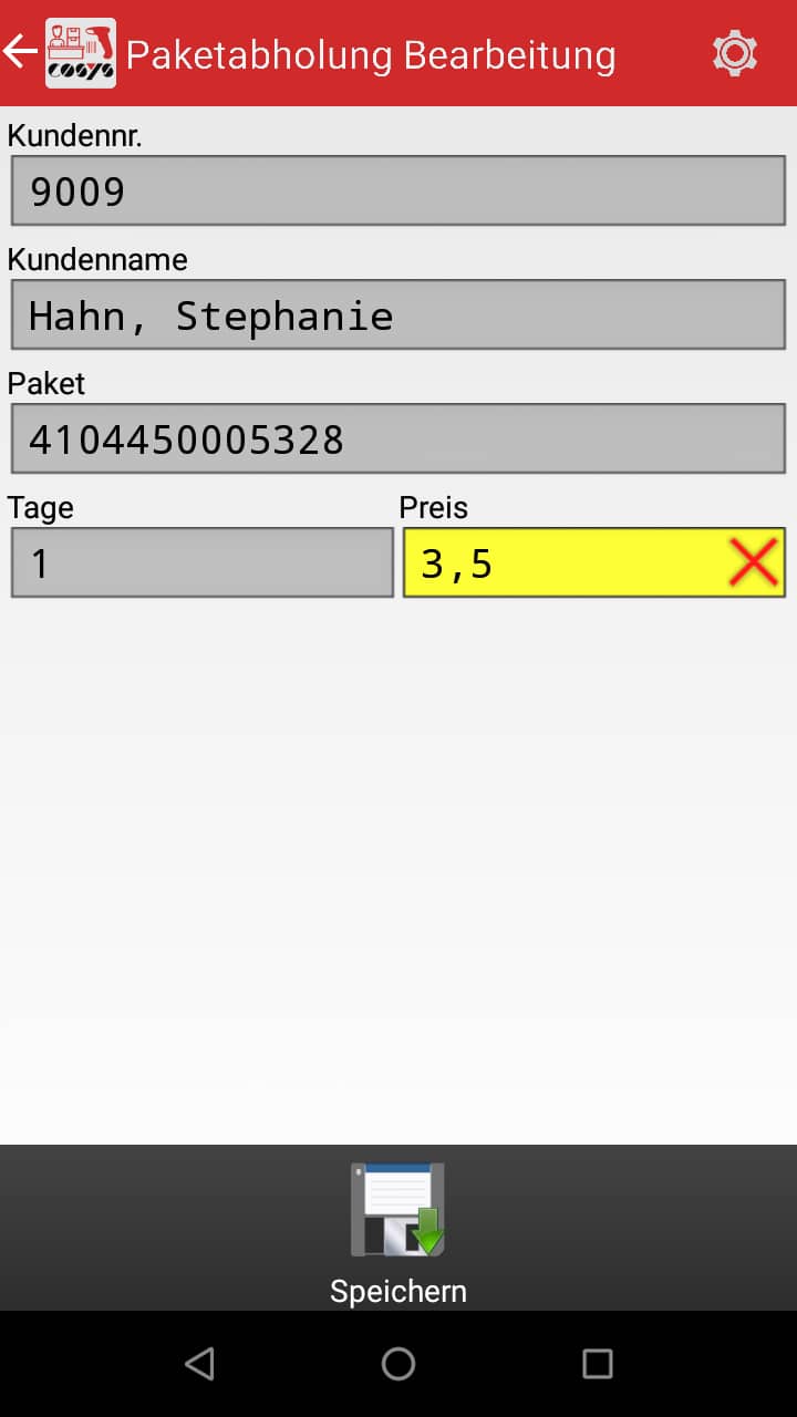 Paketabholung Paketshop Software