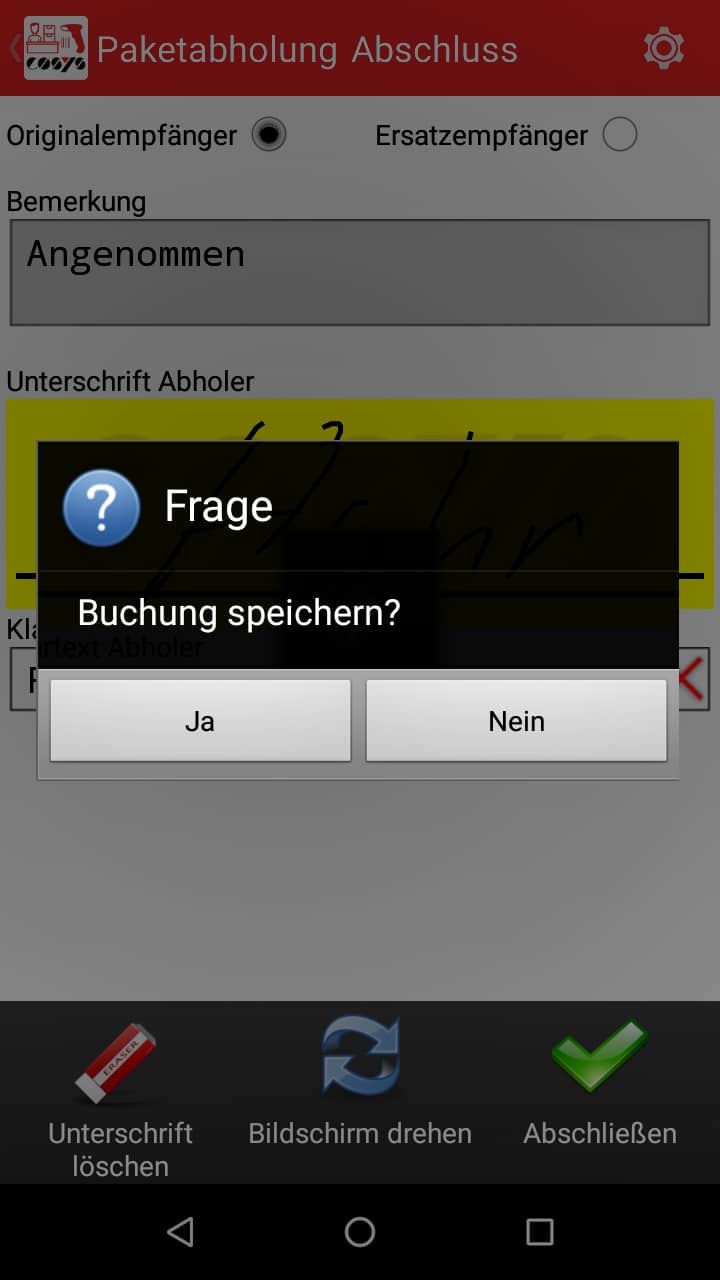 Paketabholung Paketshop Software
