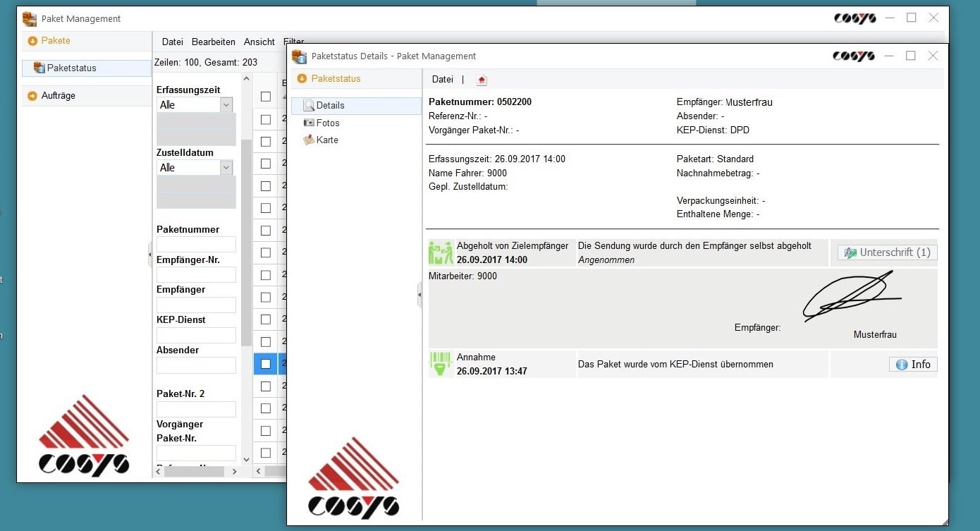 Paketshop Management COSYS Softwarelösung Paketshop Management COSYS Softwarelösung