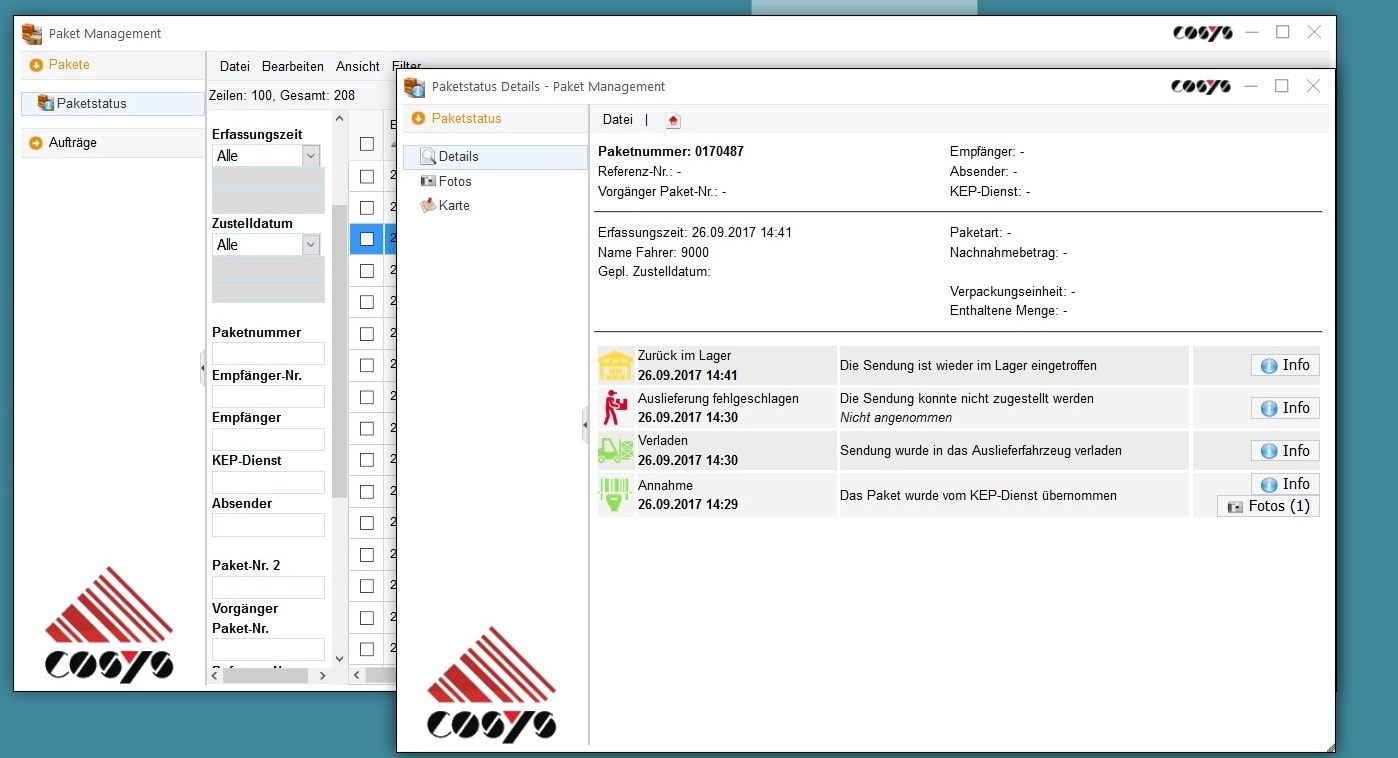 Paketshop Management COSYS Softwarelösung Paketshop Management COSYS Softwarelösung