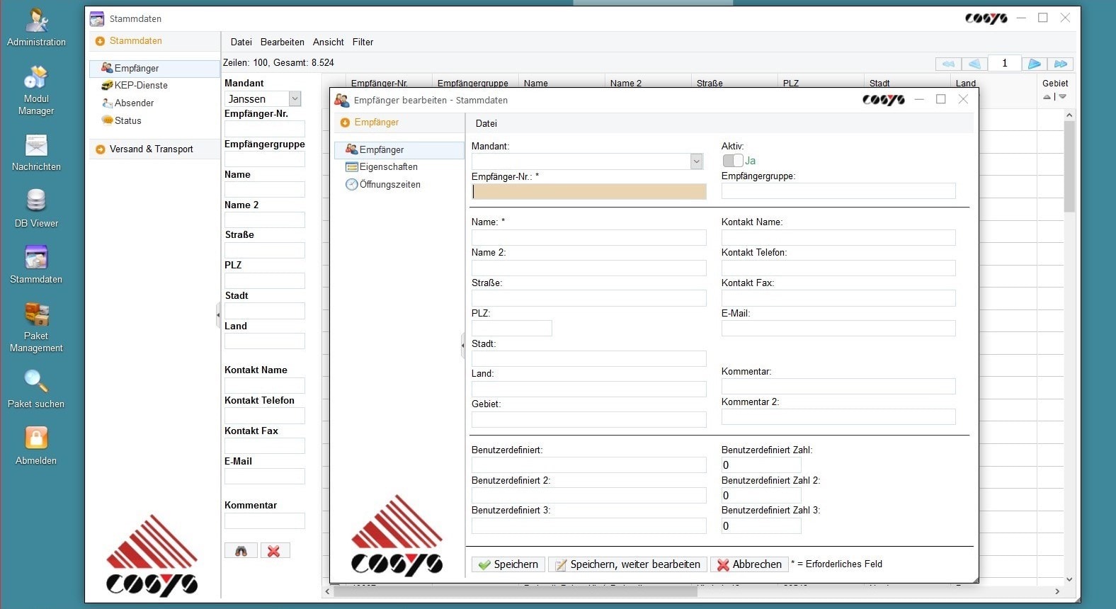 Paketshop Management COSYS Softwarelösung Paketshop Management COSYS Softwarelösung