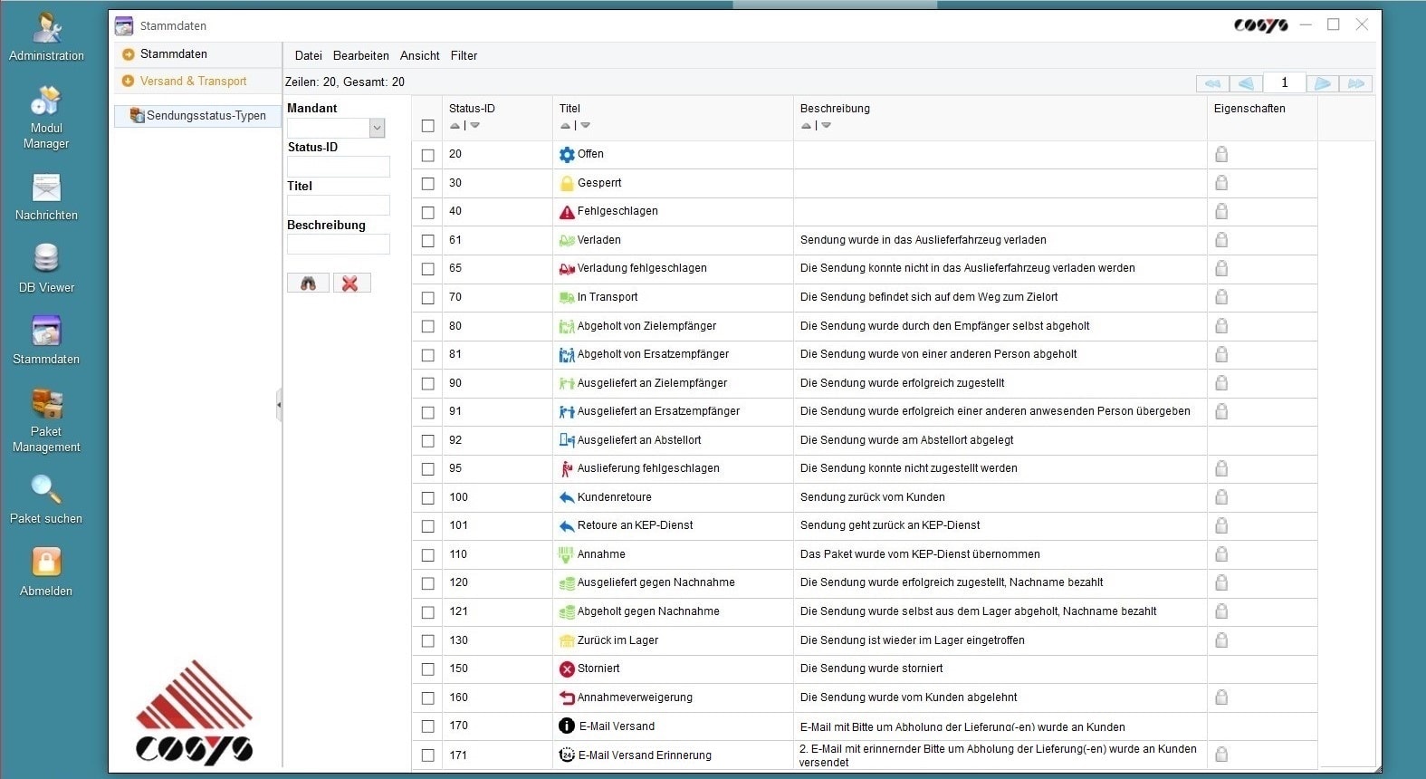 Paketshop Management COSYS Softwarelösung Paketshop Management COSYS Softwarelösung