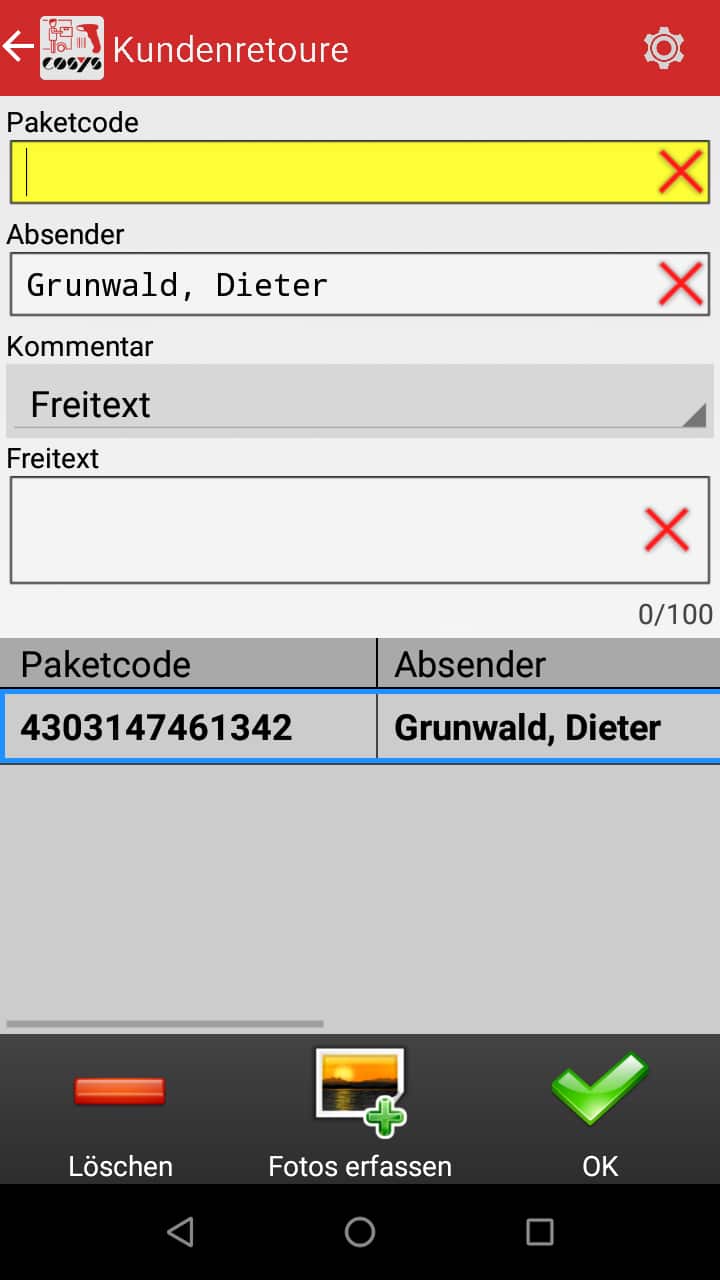 Transport im Paket Management Softwaremodule