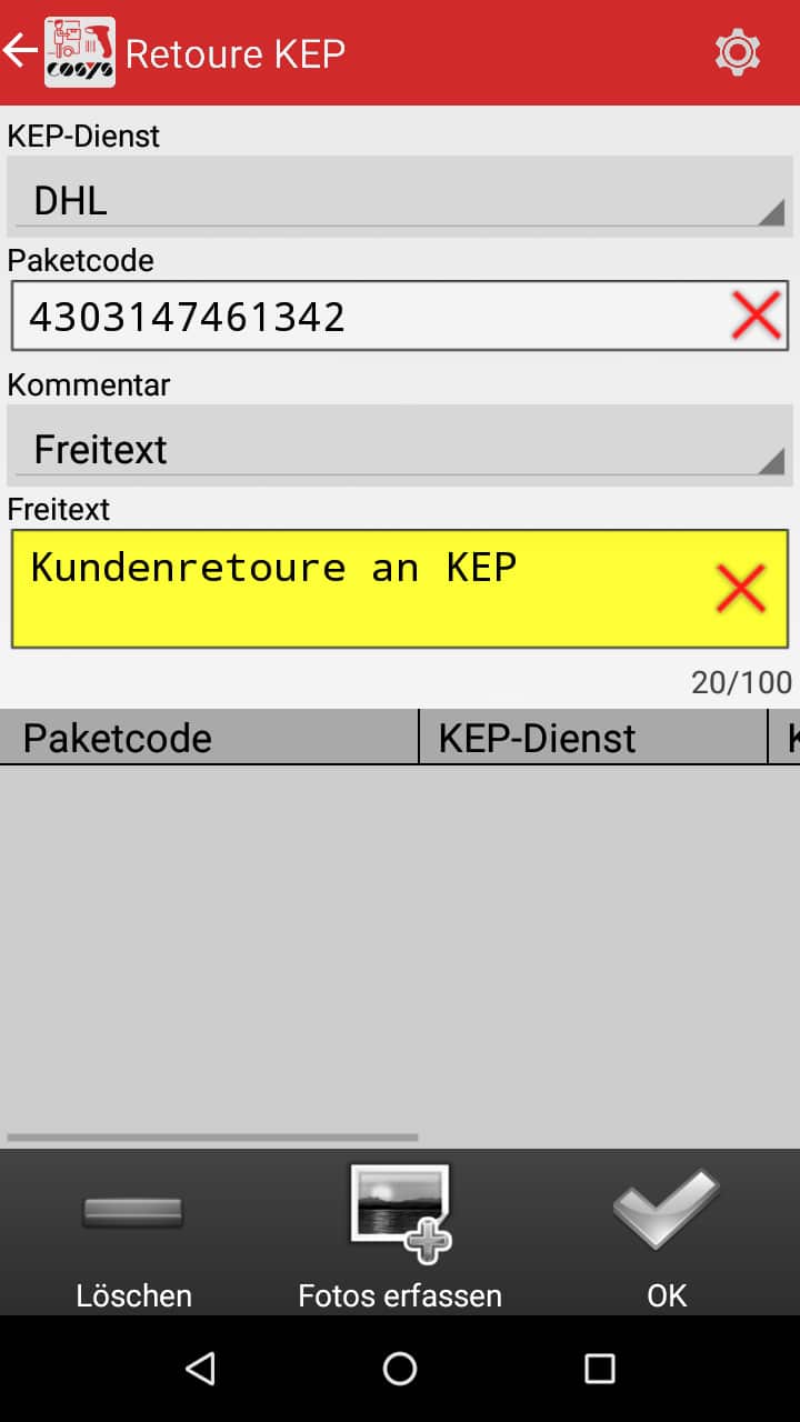 Transport im Paket Management Softwaremodule