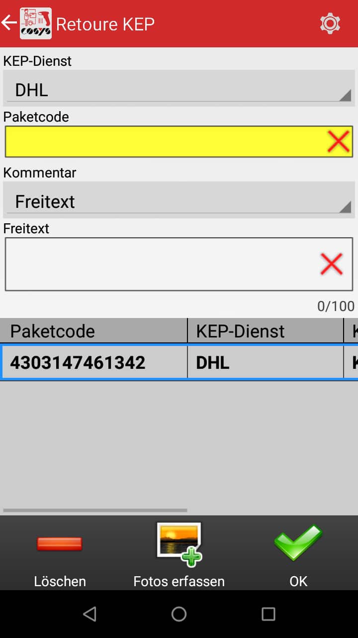 Transport im Paket Management Softwaremodule