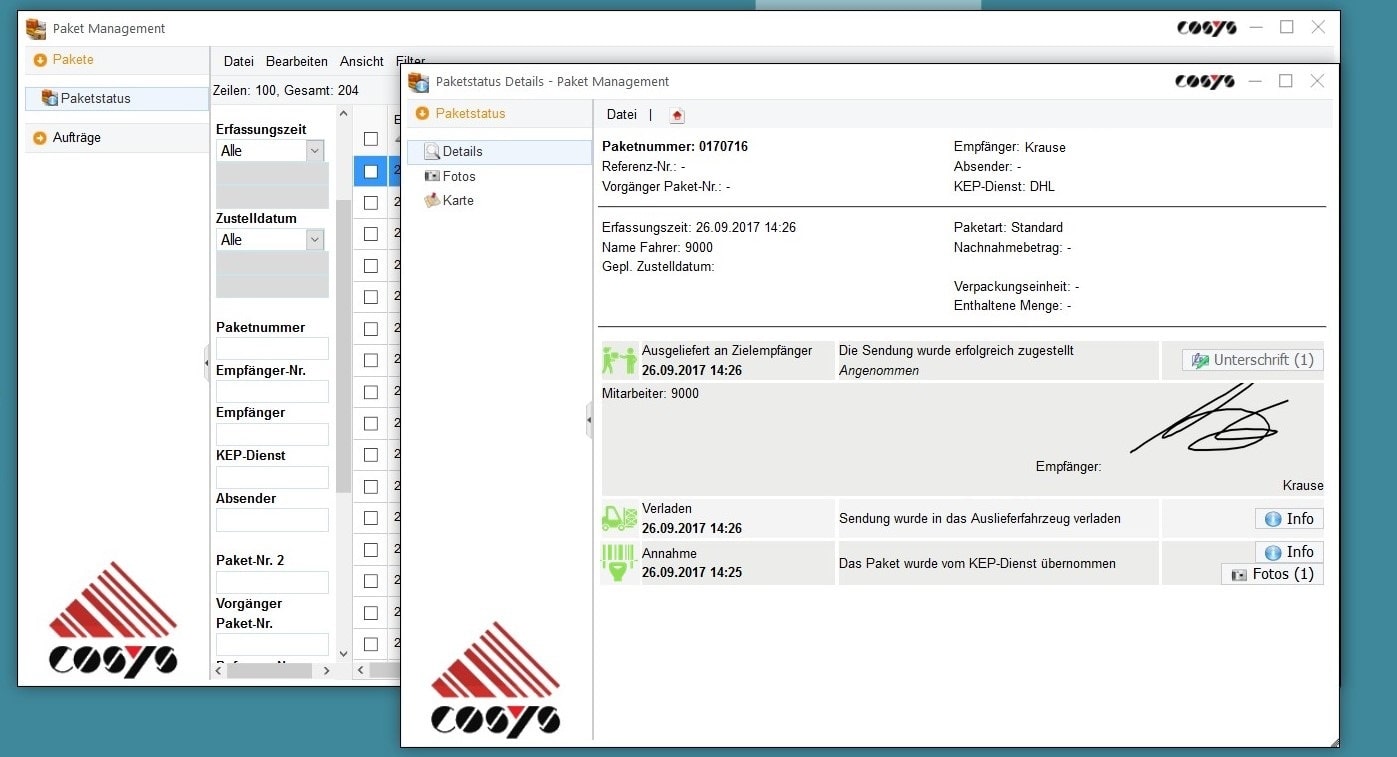 Paketshop Management COSYS Softwarelösung Paketshop Management COSYS Softwarelösung