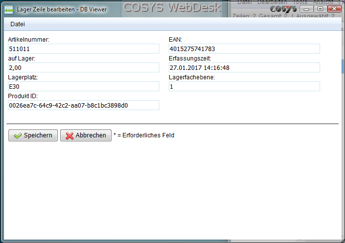 Einlagerung Backend Production Management (Manager) Einlagerung Backend Production Management (Manager)
