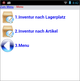 Inventur nach Lagerplatz Inventur nach Lagerplatz