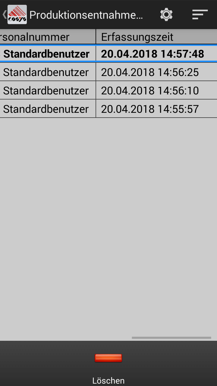 Produktionsentnahme auf dem MDE mit COSYS Produktionsmanagement Produktionsentnahme auf dem MDE mit COSYS Produktionsmanagement