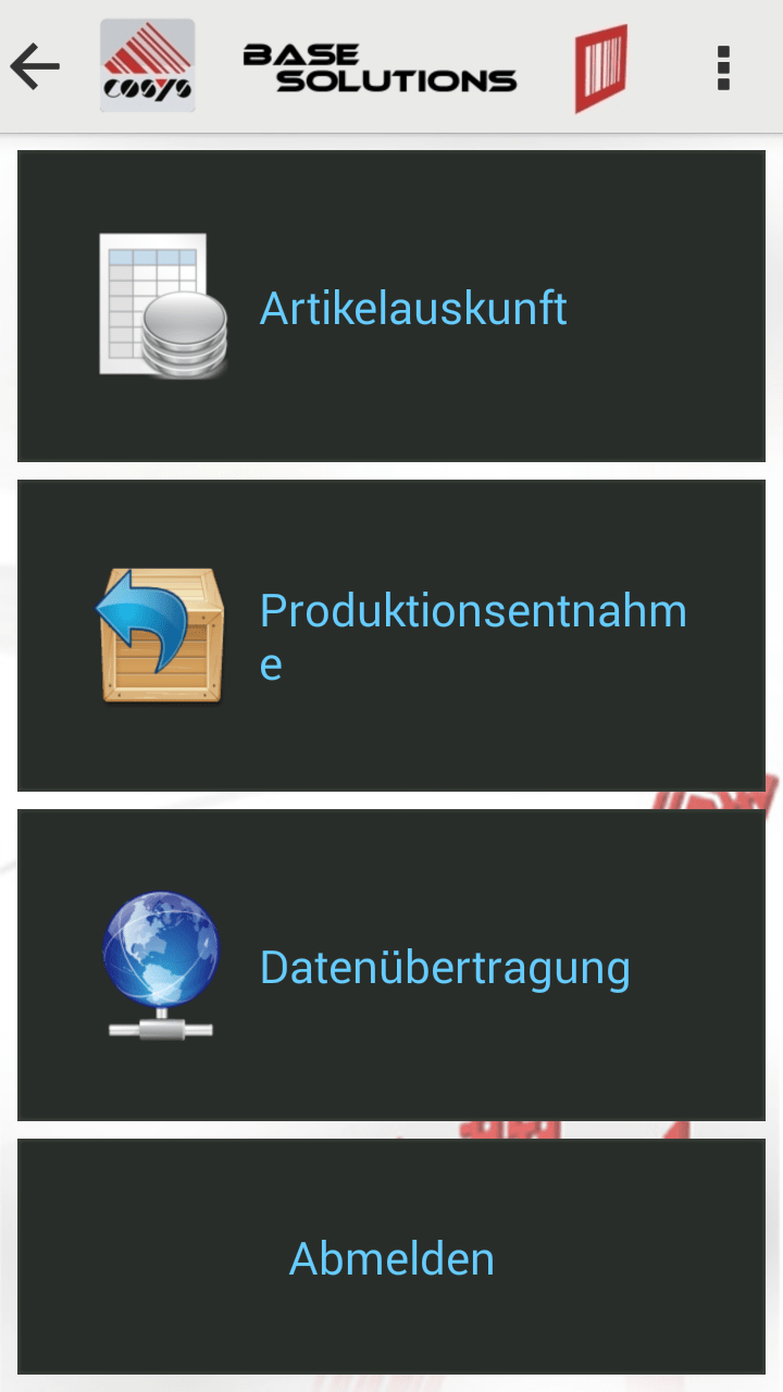 Produktionsentnahme auf dem MDE mit COSYS Produktionsmanagement Produktionsentnahme auf dem MDE mit COSYS Produktionsmanagement