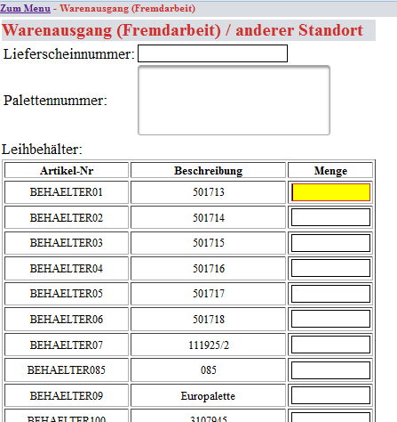 Warenausgang Production Management (Manager) Softwarelösung Warenausgang Production Management (Manager) Softwarelösung