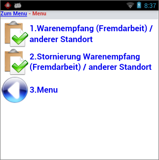 Warenemfang von Fremdarbeit Warenemfang von Fremdarbeit