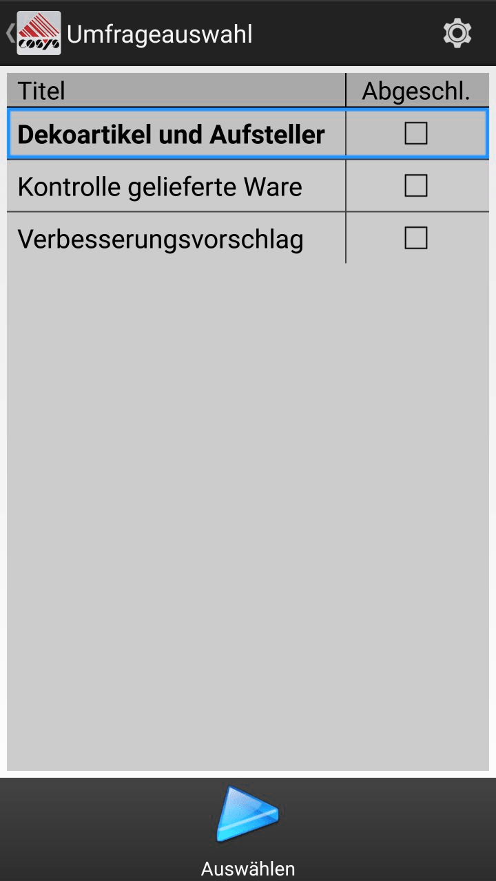 Kommissionierung Auswahl Android Software von COSYS Kommissionierung Auswahl Android Software von COSYS
