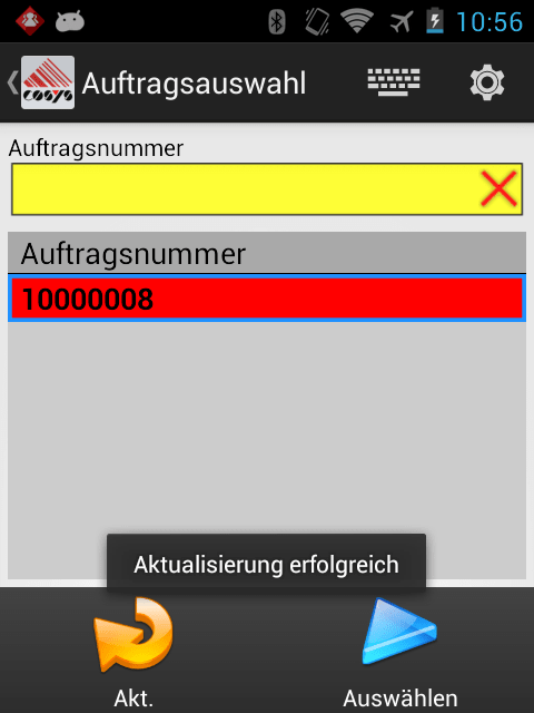 Einlagerung Auftragserfassung Einlagerung Auftragserfassung