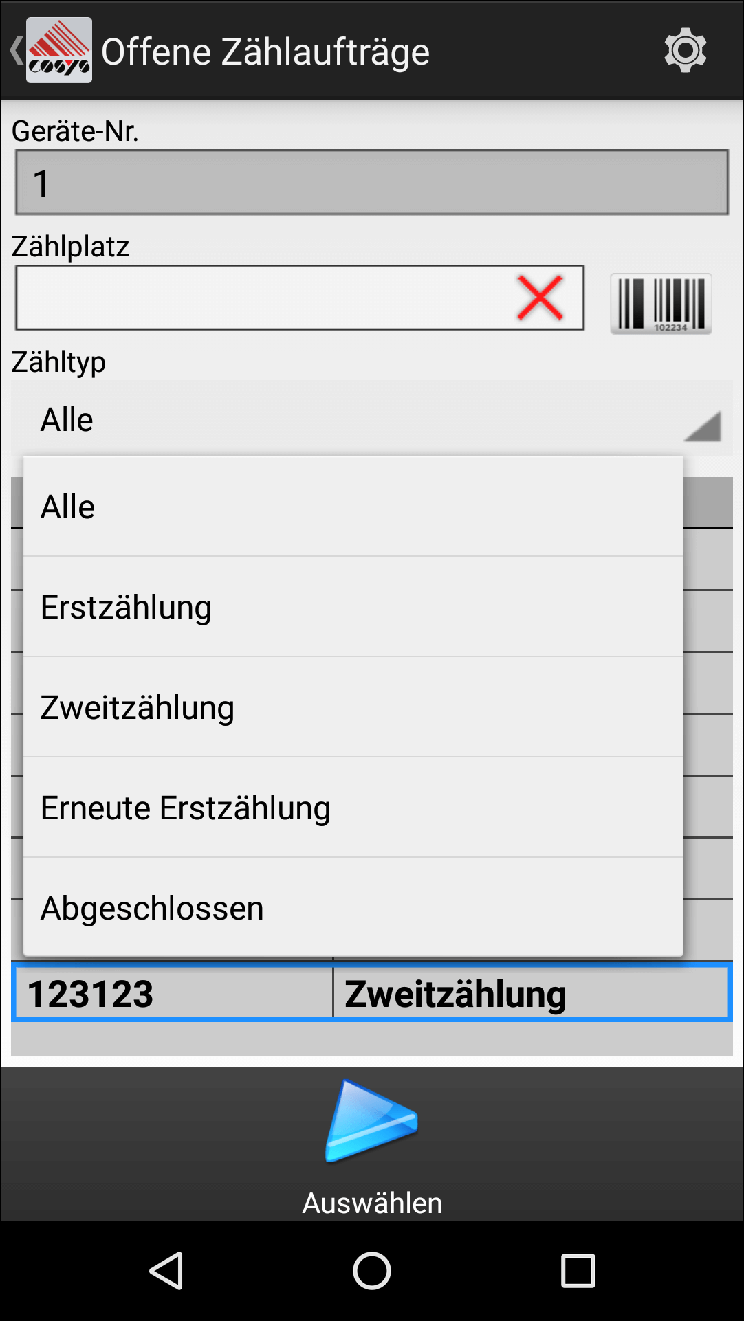 Inventur auf Android Inventur auf Android