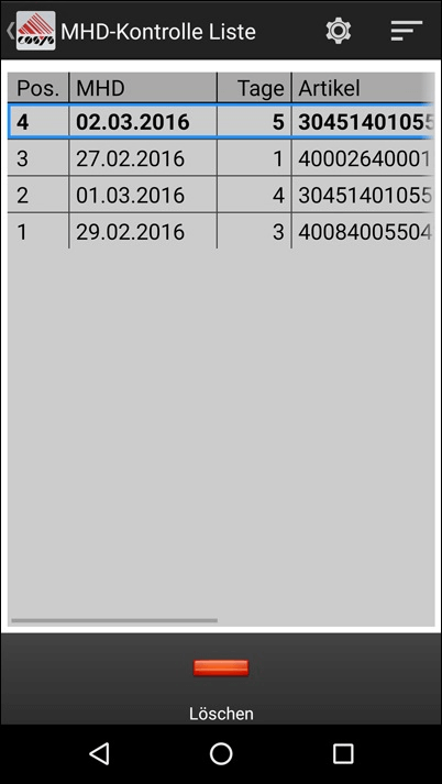 MHD Kontrolle Android Software von COSYS