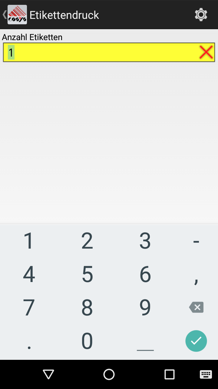 Preiskontrolle Software COSYS Etikettendruck