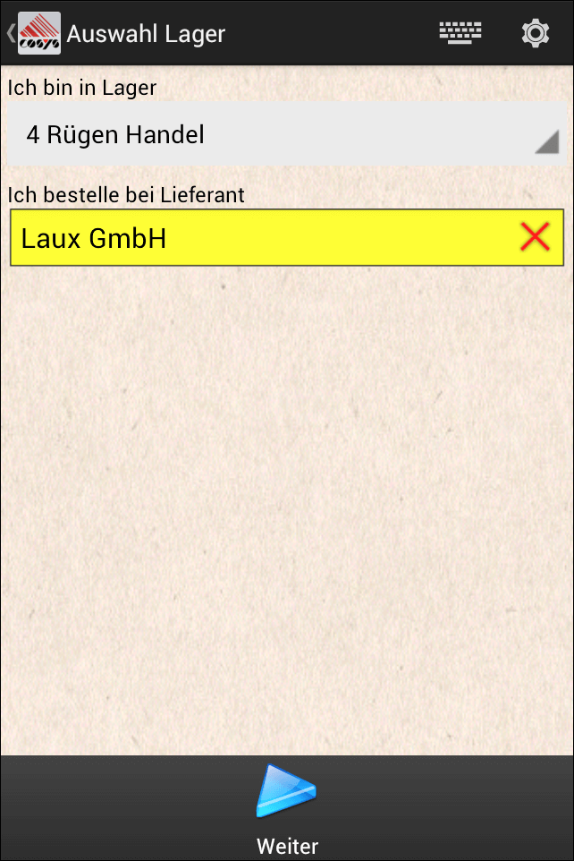 Warenbestellung Warenbestellung