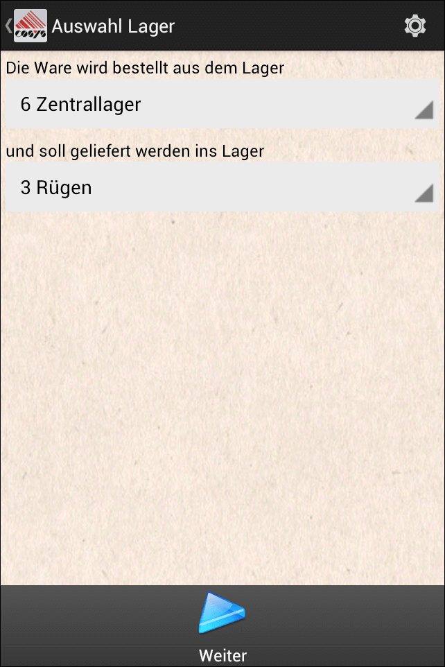 Warenbestellung Android Software von COSYS