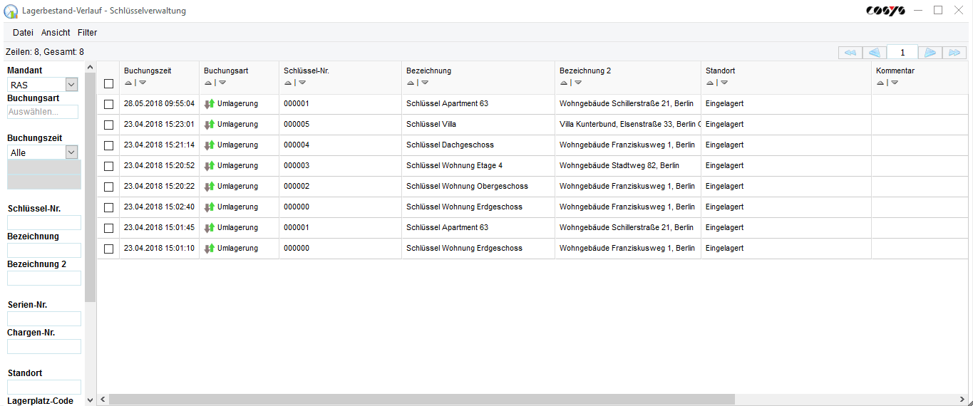 COSYS Schlüsselmanagement System / Schlüsselverwaltung COSYS Schlüsselmanagement System / Schlüsselverwaltung