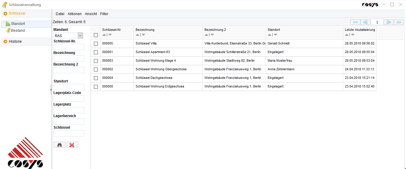 COSYS Schlüsselmanagement System / Schlüsselverwaltung COSYS Schlüsselmanagement System / Schlüsselverwaltung